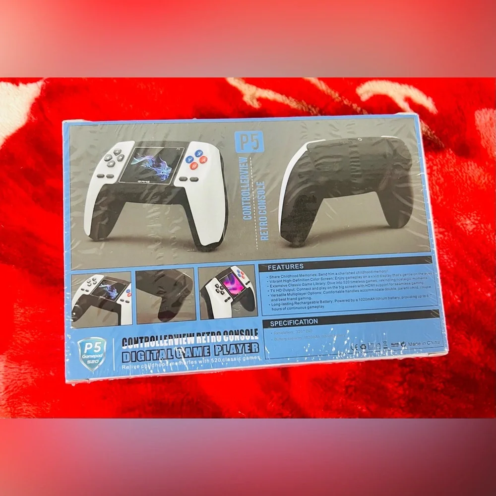 Controllerview Retro Console - Red and Black